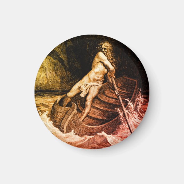 Aimant Gustave Doré - Caron Rowing/Dante's Inferno (Devant)