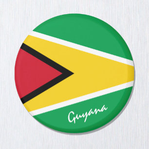 Aimant Guyana flag & South America - travel/sport fans