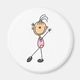 Aimant Gymnaste de fille dans le rose