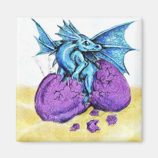 Aimant Hachage de dragon bleu (Devant)
