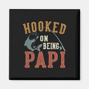 Aimant Haché d'être Papi Fête des pères de pêche Papi