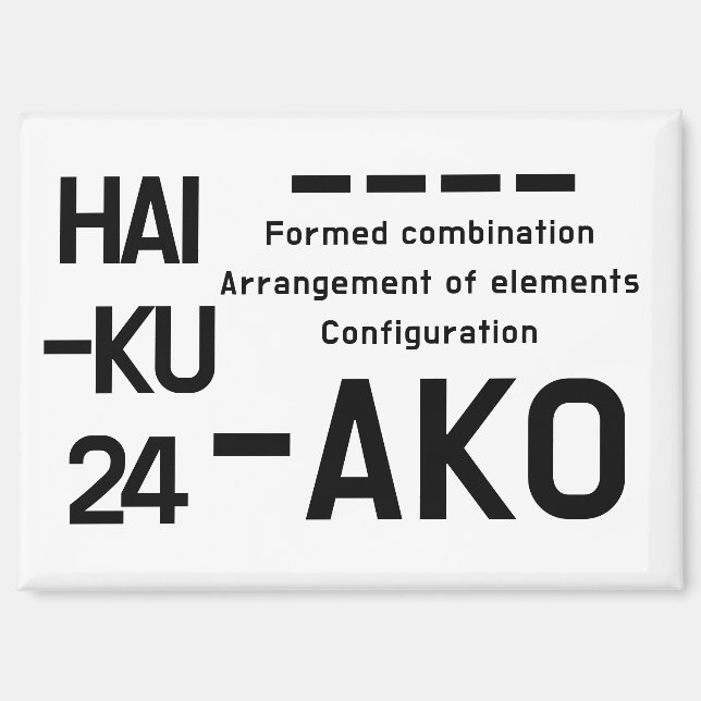 AIMANT HAIKU 24 (Recto)