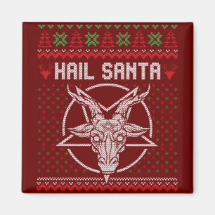 Aimant Hail Père Noël Ugly Festive Graphic
