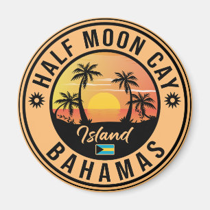 Aimant Half Moon Cay Bahamas - Retro Vintage 80s Souvenir