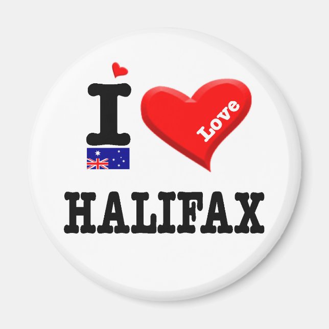 Aimant HALIFAX - I Love (Devant)