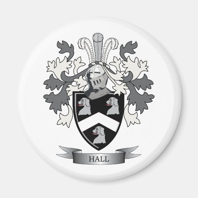Aimant Hall Famille Crest Armoiries (Devant)
