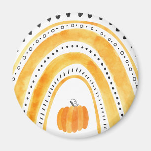 Aimant Halloween Boho Rainbow & Citrouille Motif