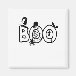 Aimant Halloween Boo avec sorcières Casquette Black Cat S