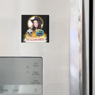 Aimant Halloween Cadre photo Crâne et Jack o' Lantern