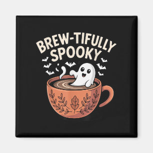 Aimant Halloween café glacé soigneusement hantée