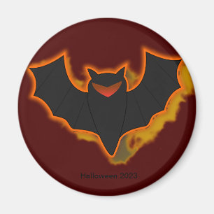 Aimant Halloween Chauve-Souris Effrayante   Thème 