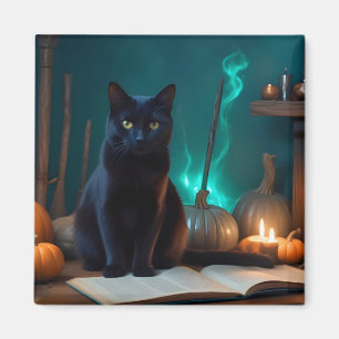 Aimant Halloween Citrouille Chat mignonne Éffrayante Fest