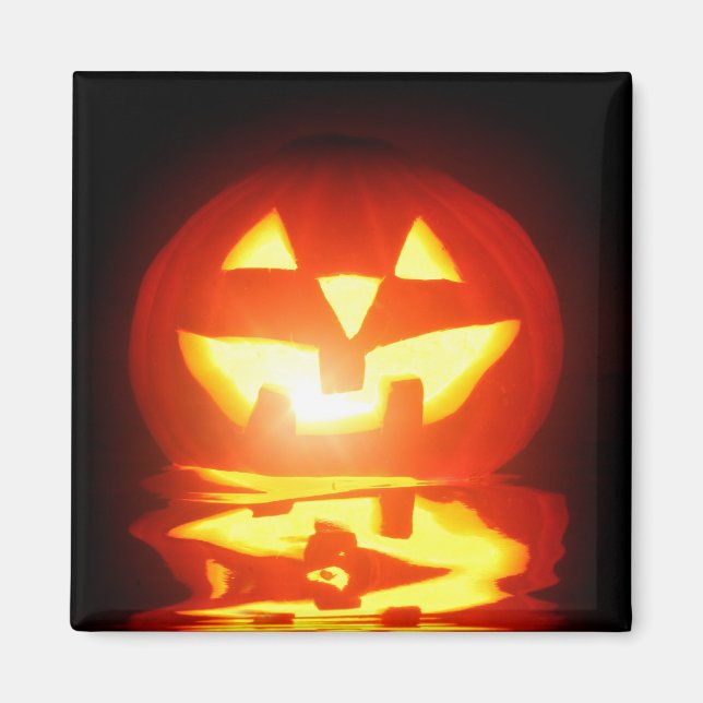 Aimant halloween citrouille jack-o-lanterne (Devant)