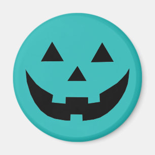 Aimant Halloween citrouille turquoise éffrayant Jack-o'-l