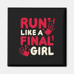 Aimant Halloween Costume Drôle Courir Comme Une Dernière 