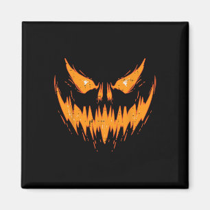 Aimant Halloween Éffrayant Jack-o'-lantern Face Citrouill