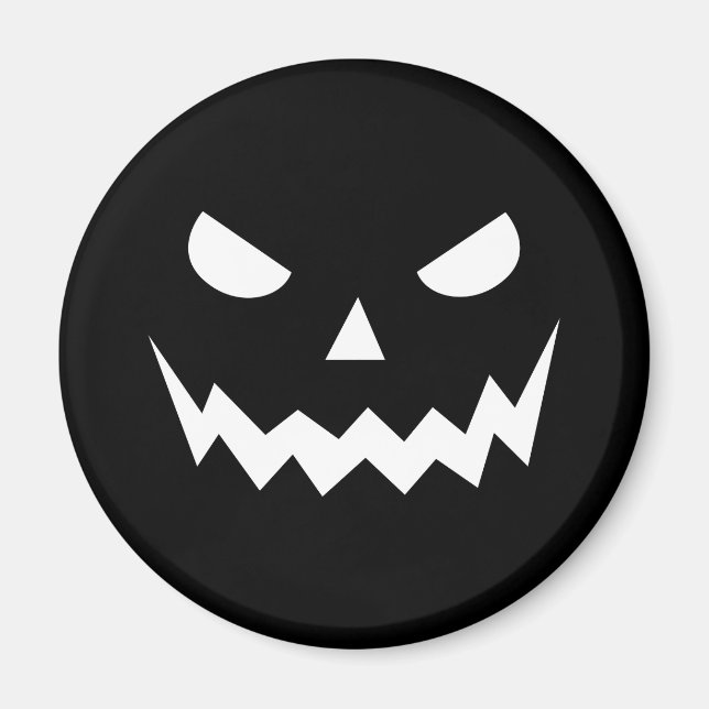 Aimant Halloween Éffrayant Jack-o'-lantern visage Citroui (Devant)