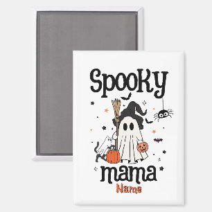 Aimant Halloween Éffrayant Personnalisé - Fantôme, Chat, 