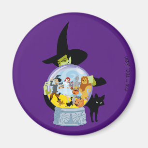 Aimant Halloween en cristal de sorcière méchante