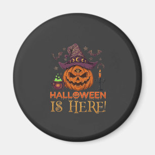 Aimant Halloween Est Là Chapeau De Sorcière Citrouille Ch