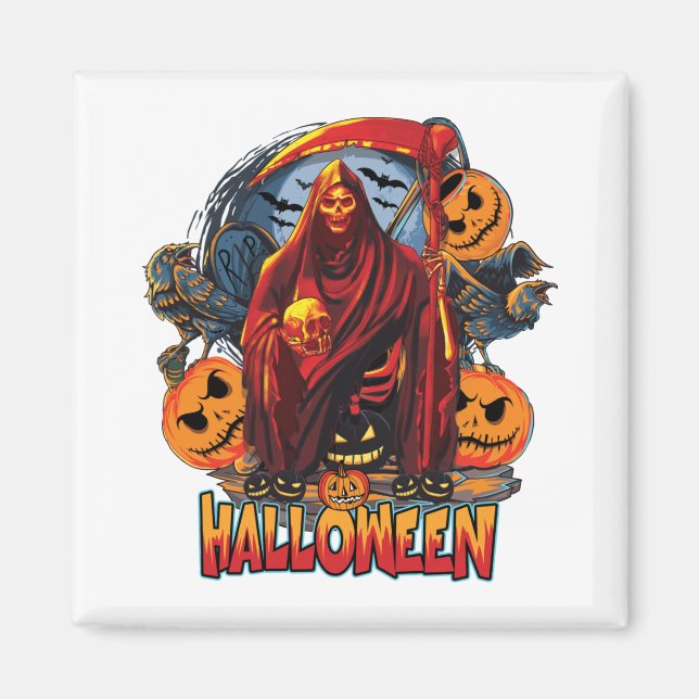 Aimant Halloween Evil skeleton (Devant)
