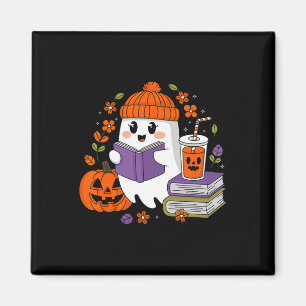 Aimant Halloween Ghost Lecture Livre Amateurs Ghost Coffe