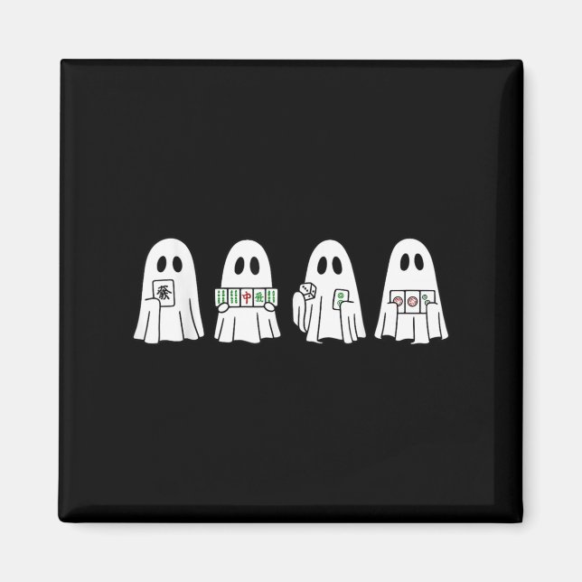 Aimant Halloween Ghost Playing Mahjong Soky Season Game D (Devant)