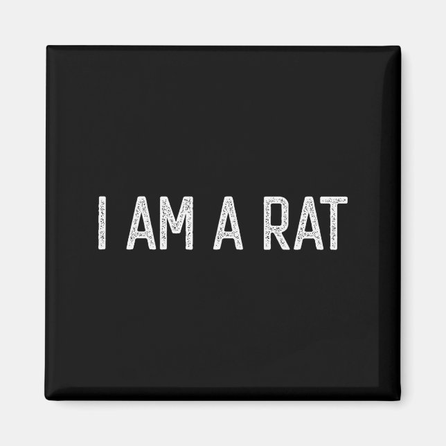 Aimant Halloween I Am A Rat Funny Rats Lover I Heart Rat  (Devant)