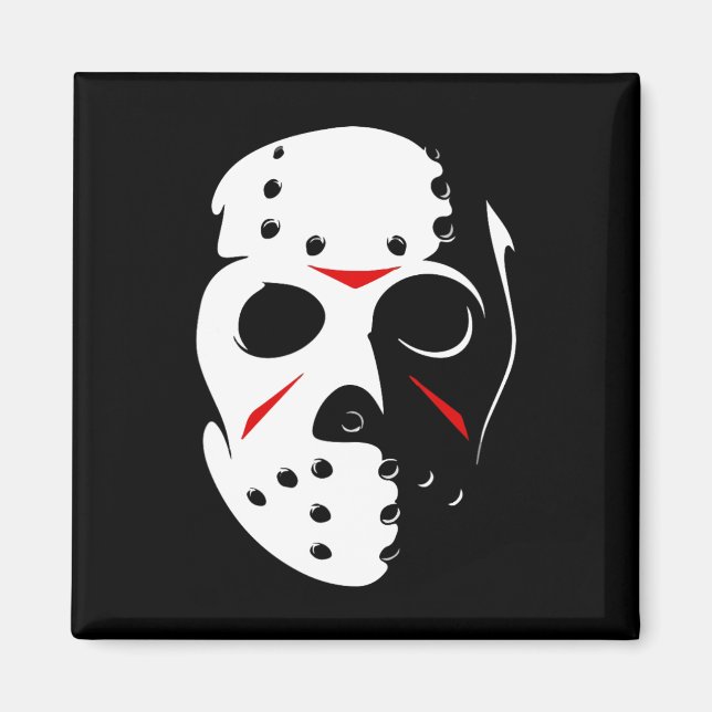 Aimant Halloween Jason Hockey Mask Vendredi 13 (Devant)