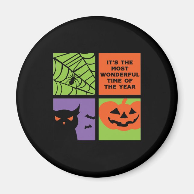 Aimant Halloween le plus merveilleux temps de l'année (Devant)
