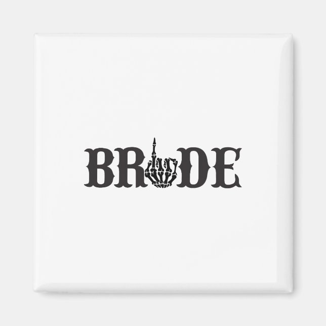 Aimant Halloween mariée mariée Groom Skeleton Corresponda (Devant)
