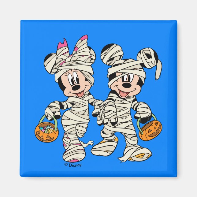 Aimant Halloween Mummy Mickey & Minnie (Devant)