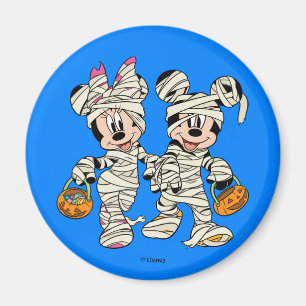 Aimant Halloween Mummy Mickey & Minnie