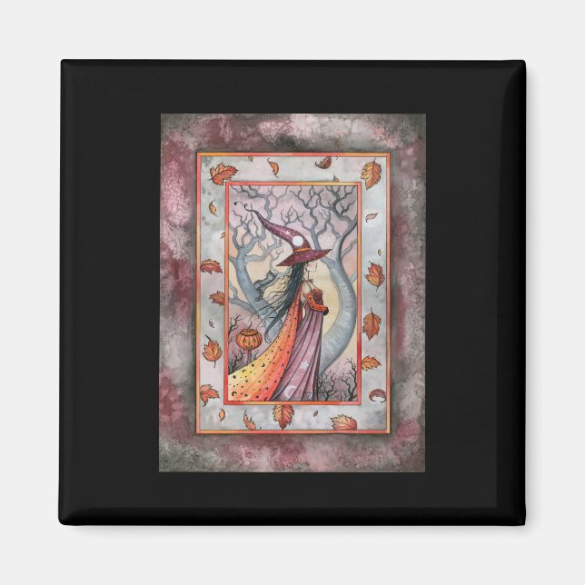 Aimant Halloween Mystic Witch par Molly Harrison (Devant)