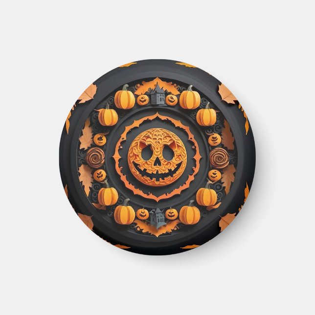 Aimant Halloween Papercuat Mandala (Devant)