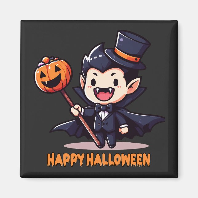 Aimant Halloween - Petit vampire enfantin (Devant)