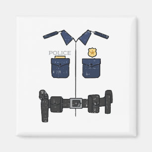 Aimant Halloween Police Officier Costume Cop Garçons Enfa