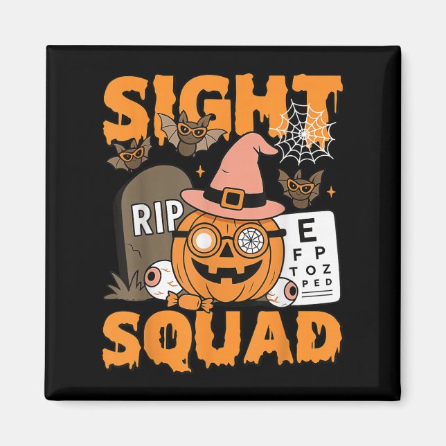 Aimant Halloween Sight Squad Optometry Optician Optometri (Devant)