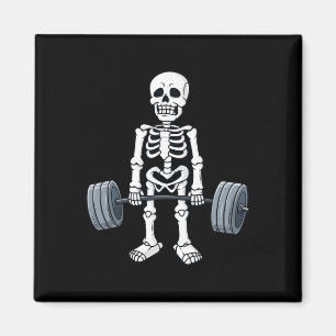 Aimant Halloween Skeleton Deadlift Fitness Fun Fitness Po