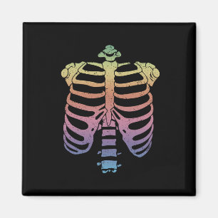 Aimant Halloween Skeleton Rib Cage Zombie Costume Tee