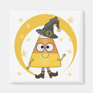 Aimant Halloween sorcière de maïs de bonbons