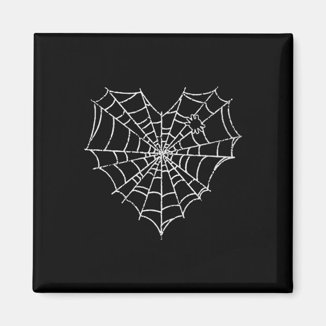 Aimant Halloween Spider Web Costume Cute Heart Spider Web (Devant)