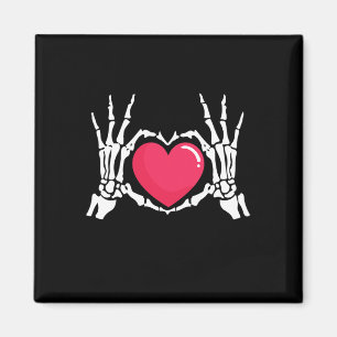 Aimant Halloween squelette coeur main