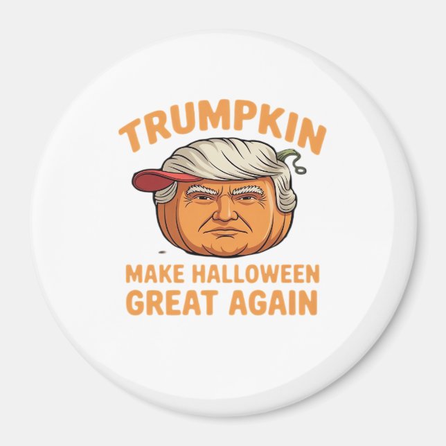 Aimant Halloween Trumpkin - Citation parodique Éffrayante (Devant)