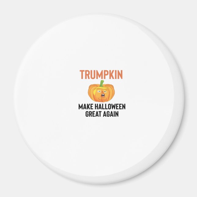Aimant Halloween Trumpkin - Graphique Citrouille drôle po (Devant)