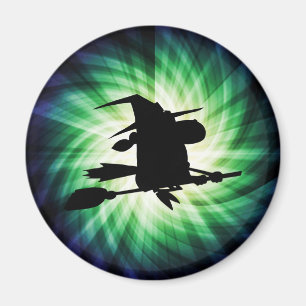 Aimant Halloween Witch Silhouette; Cool