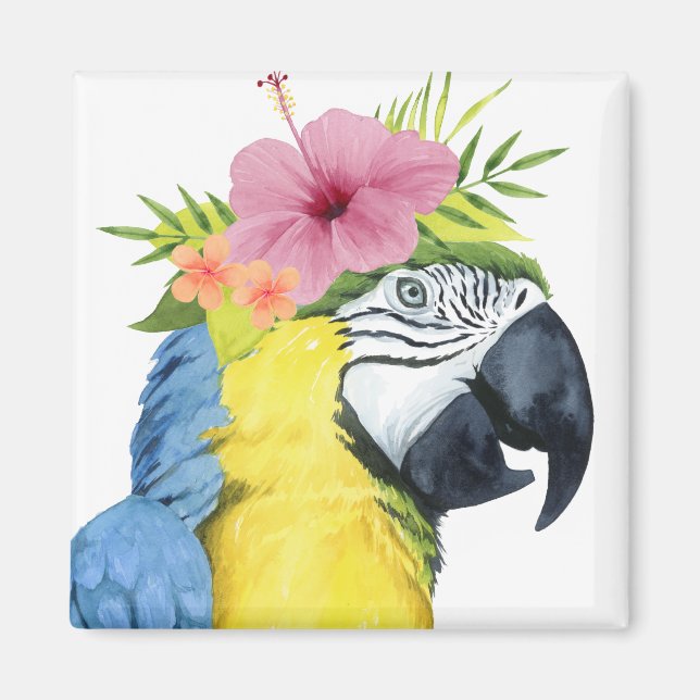 Aimant Halo tropical - Perroquet (Devant)