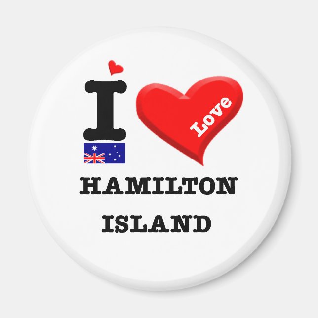 Aimant HAMILTON ISLAND - I Love (Devant)