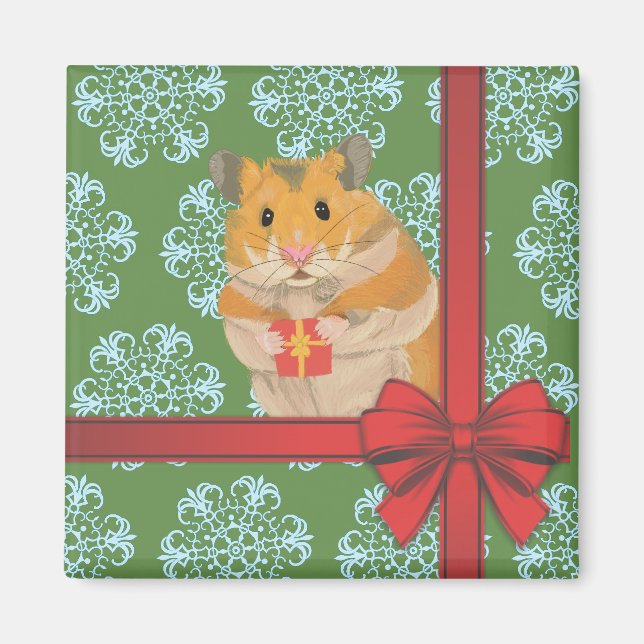 Aimant Hammy Christmas Hamster Noël (Devant)