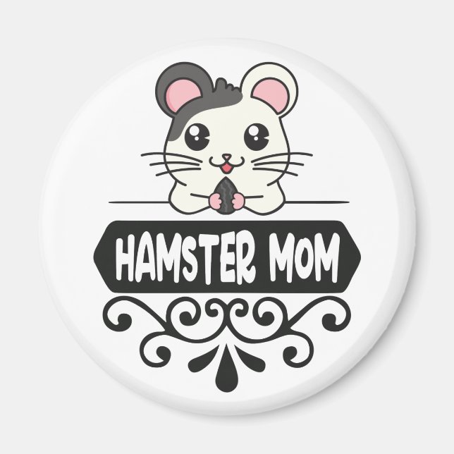 Aimant Hamster maman amoureux des animaux mignons (Devant)